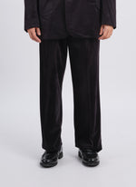 Micro Polyester Velour Twill Suit Pants