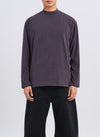 Polyester Velvet Fleece Mock Neck Top