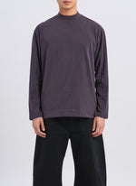 Polyester Velvet Fleece Mock Neck Top