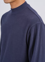 Polyester Velvet Fleece Mock Neck Top