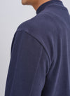 Polyester Velvet Fleece Mock Neck Top