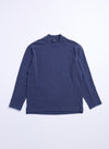 Polyester Velvet Fleece Mock Neck Top