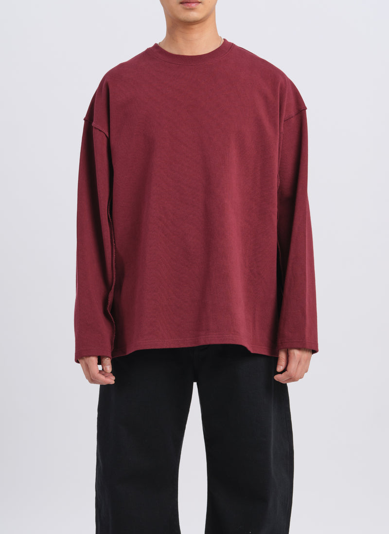 Heavy Cotton Jersey Raw Edge Top