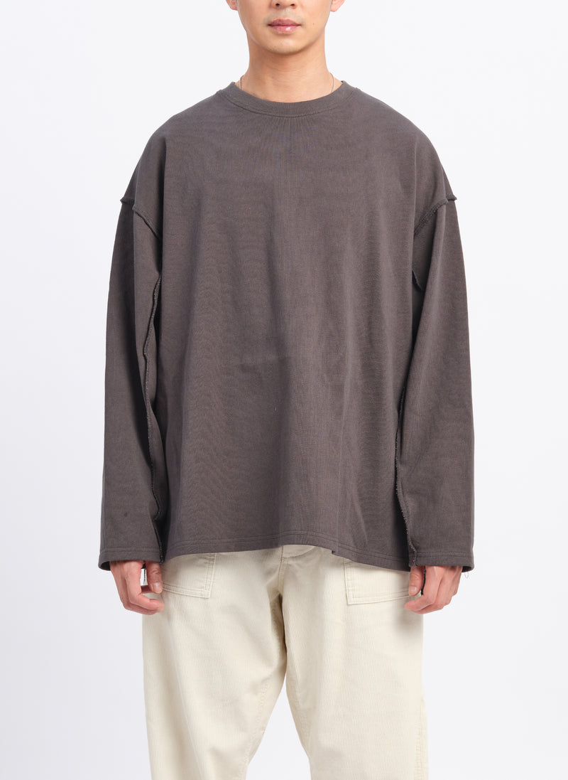 Heavy Cotton Jersey Raw Edge Top