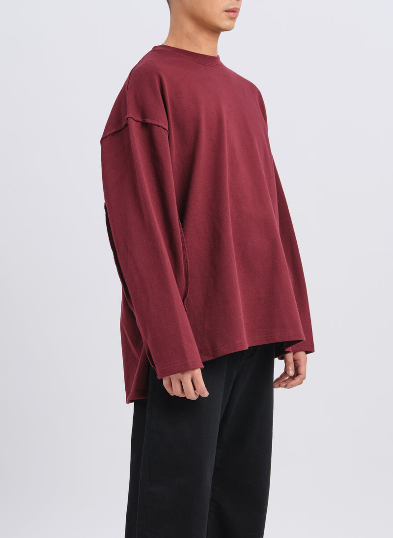 Heavy Cotton Jersey Raw Edge Top