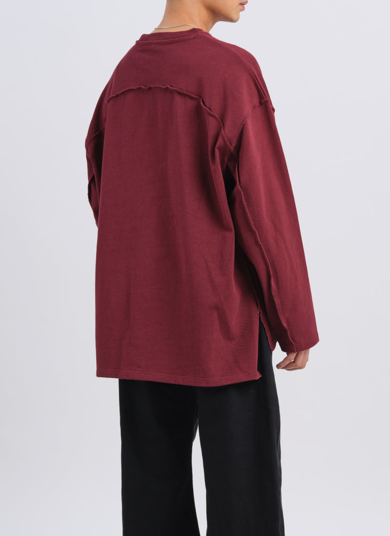 Heavy Cotton Jersey Raw Edge Top