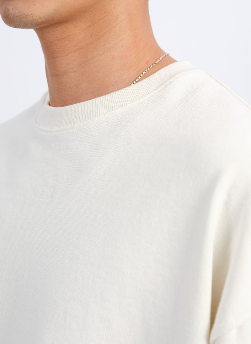 Heavy Cotton Jersey Raw Edge Top