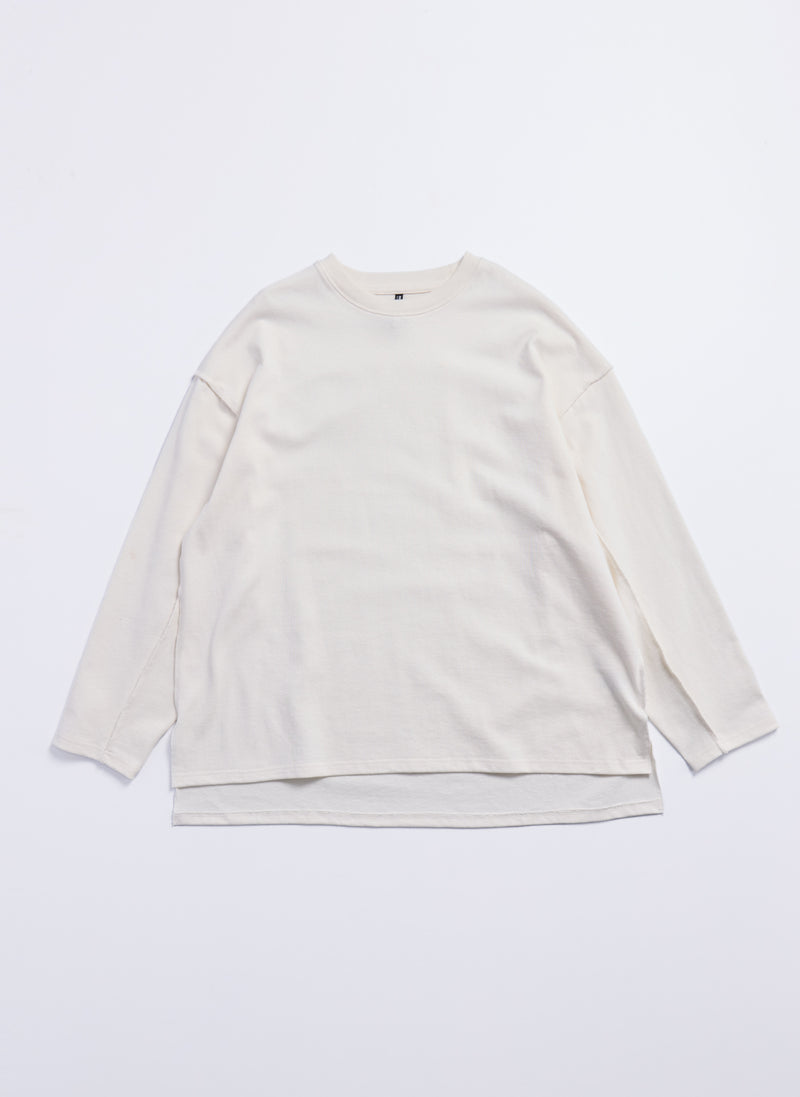 Heavy Cotton Jersey Raw Edge Top