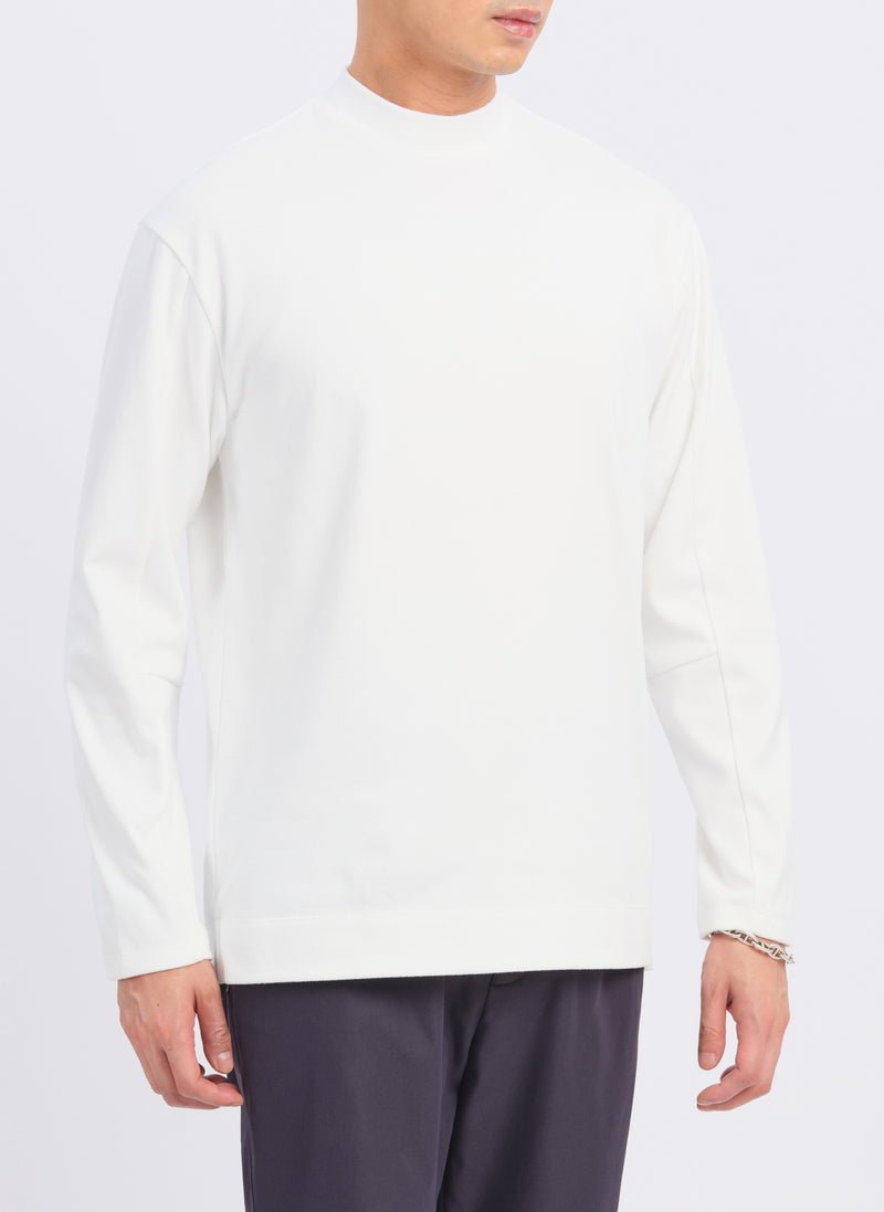 Mercerized Cotton Mock Neck Tee (T-05)