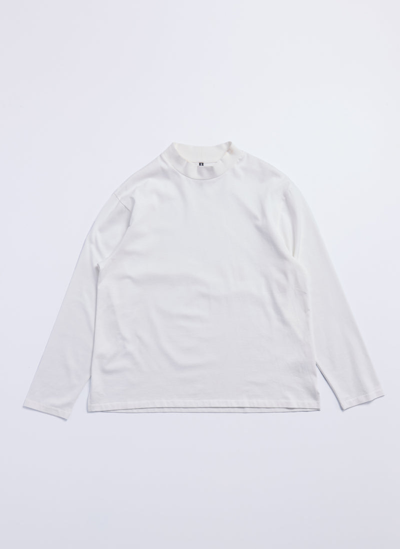 Mercerized Cotton Mock Neck Tee (T-05)