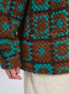 Wool Polyester Crochet Cardigan