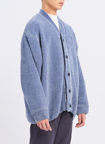 Polyester Velet Knitted Cardigan