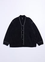 Polyester Velet Knitted Cardigan