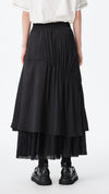 Pleated Patch Skirt