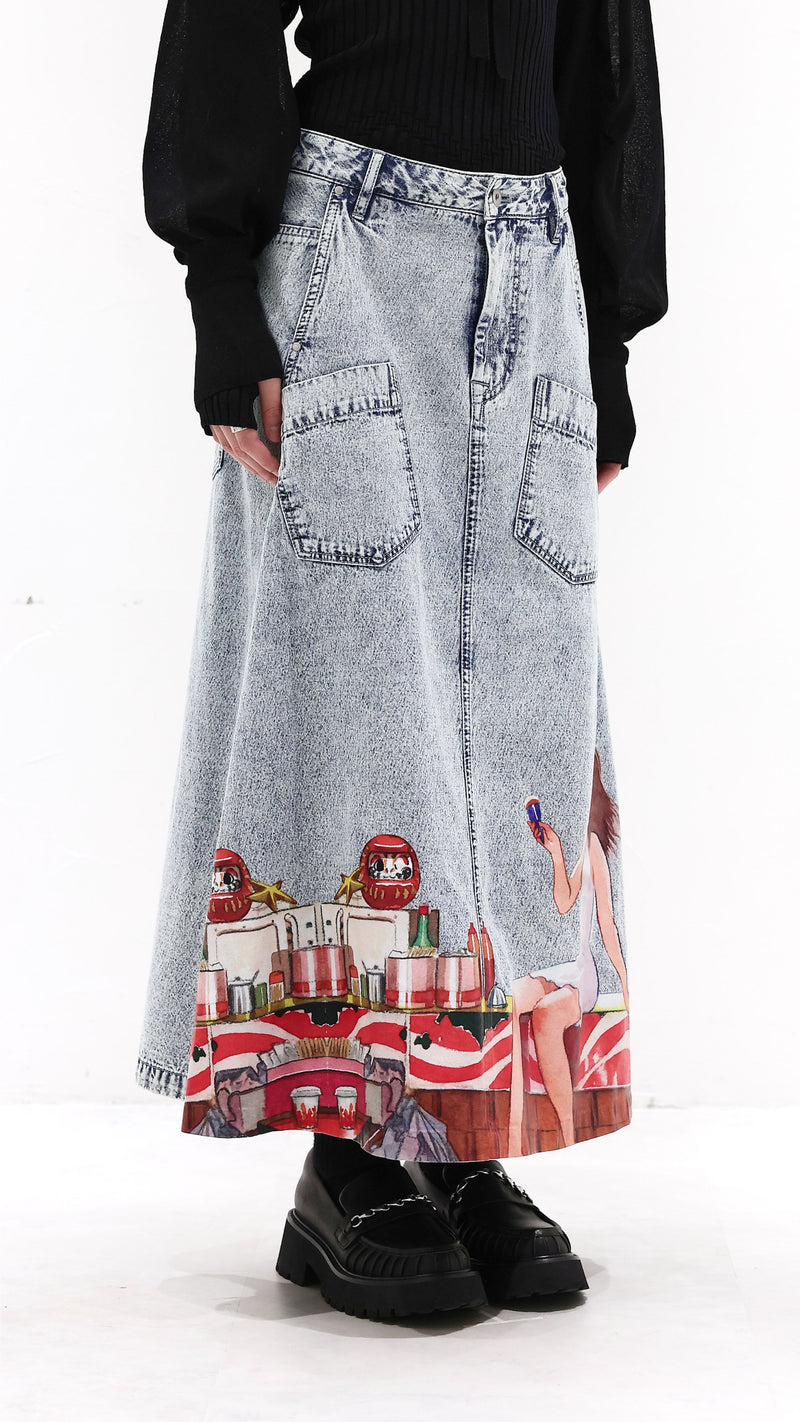 INITIAL x Little Thunder Anime Skirts