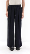 Wide-Leg Drawstring Pants