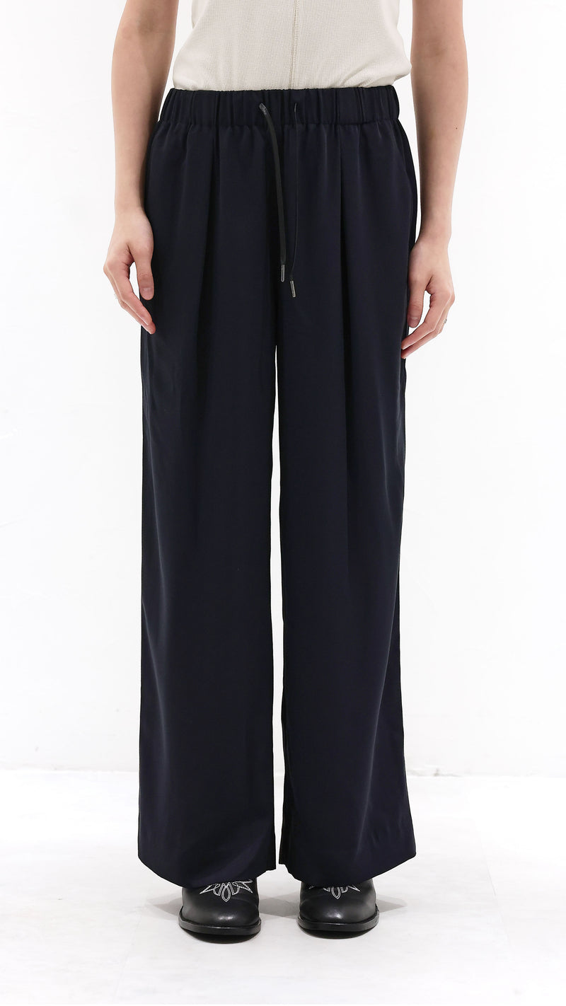 Wide-Leg Drawstring Pants