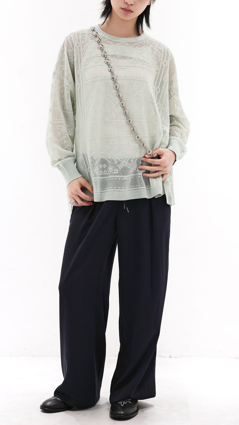 Wide-Leg Drawstring Pants