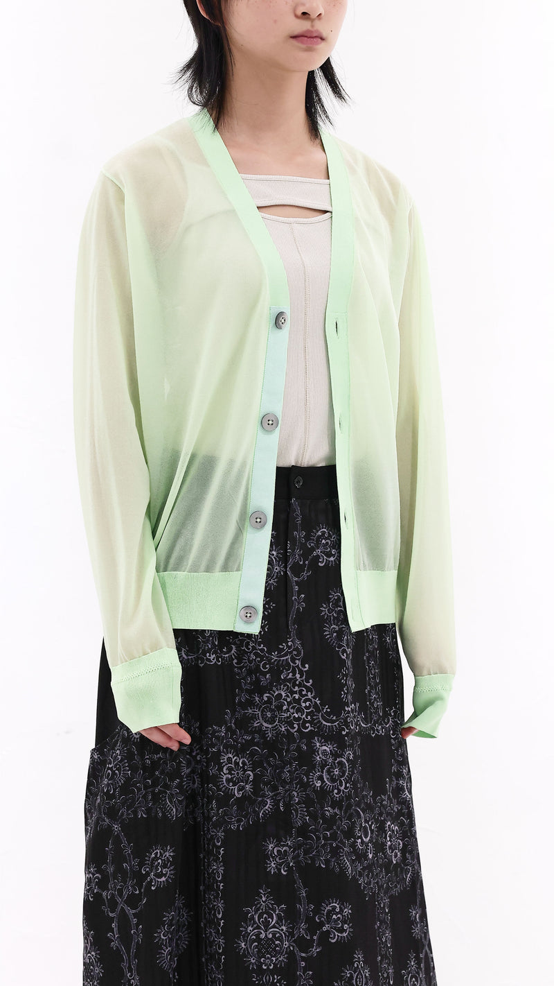 Cropped Sheer Cardigan