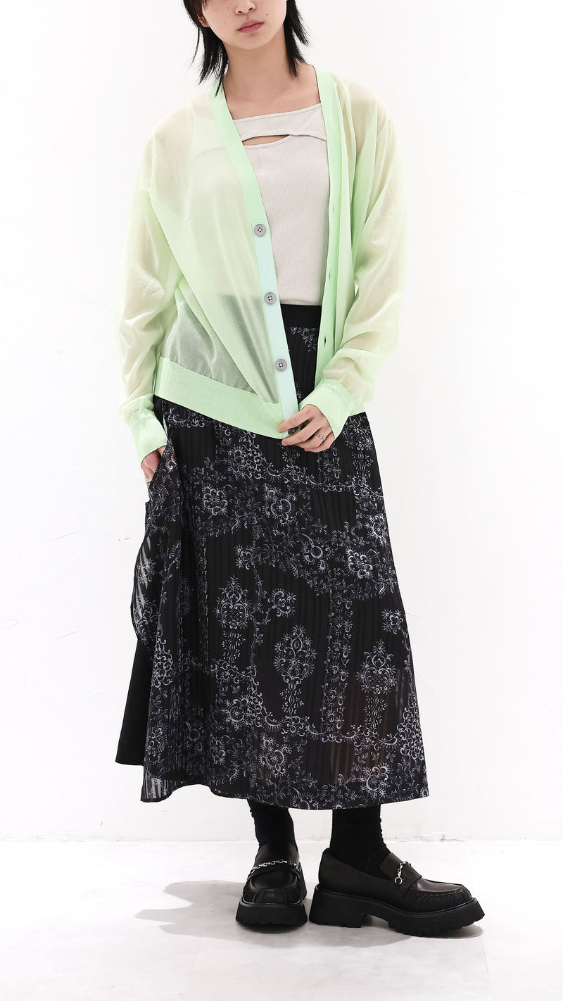 Cropped Sheer Cardigan