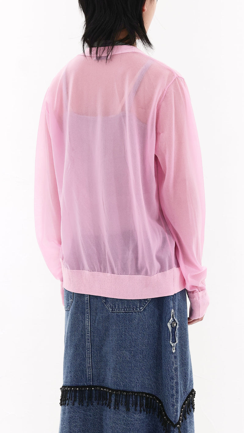 Cropped Sheer Cardigan