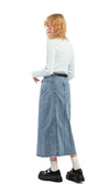 Rebuilt Denim Pencil Skirt