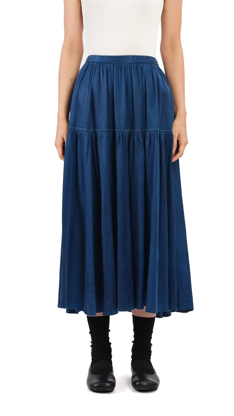 Kurashikizome Gathered Skirt