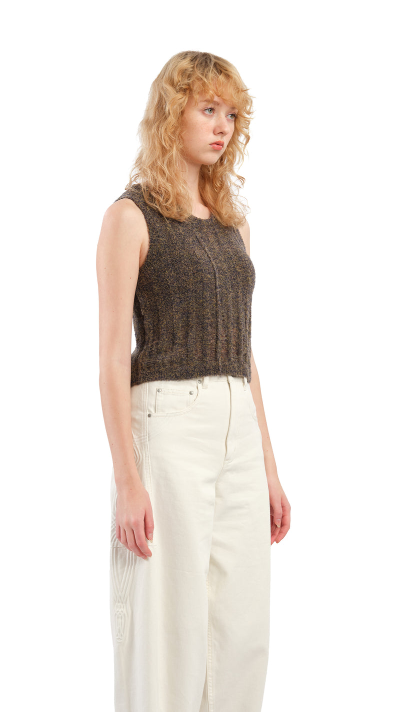 Boucle Cropped Vest