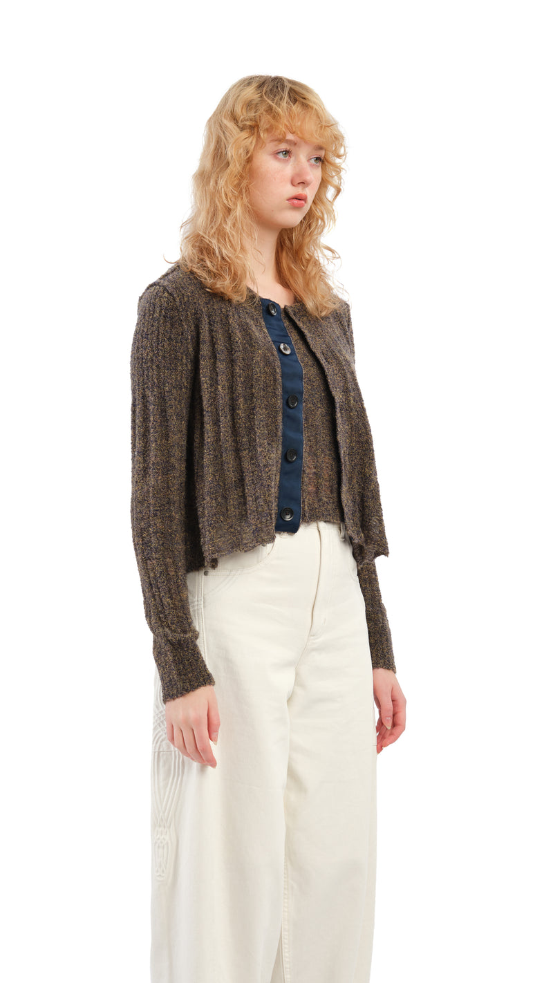 Boucle Cropped Cardigan