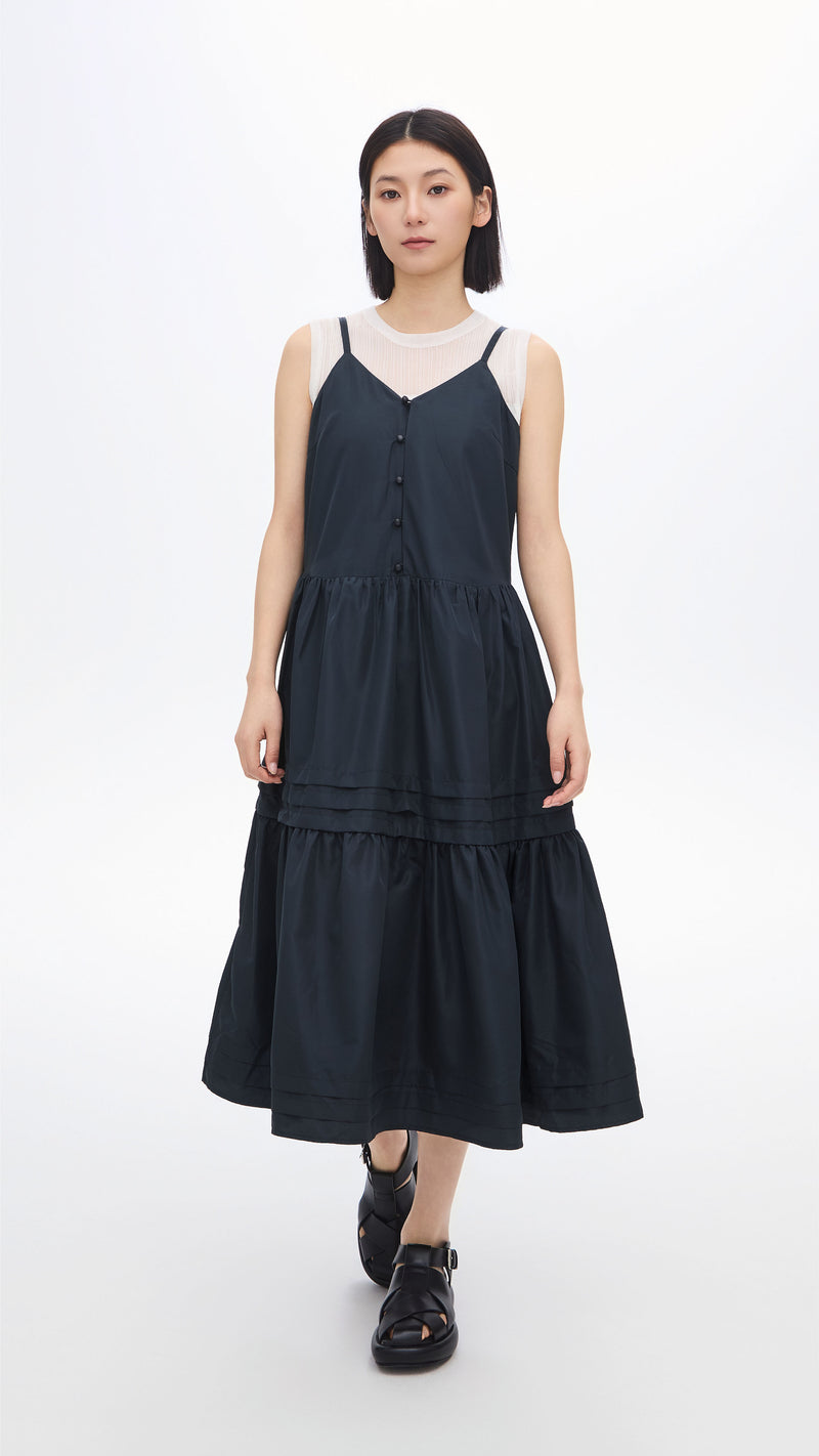 Gather Pleaded Dress