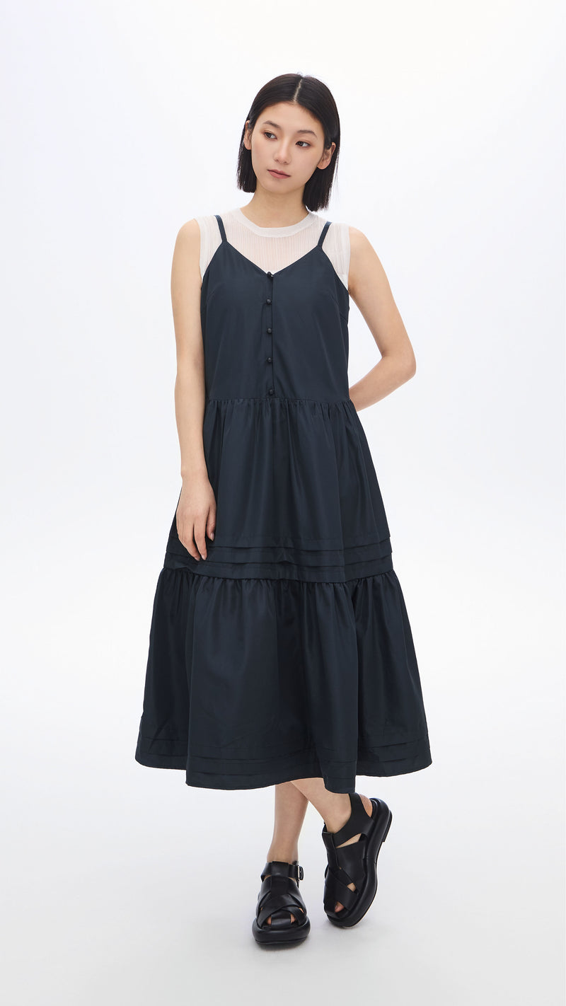 Gather Pleaded Dress