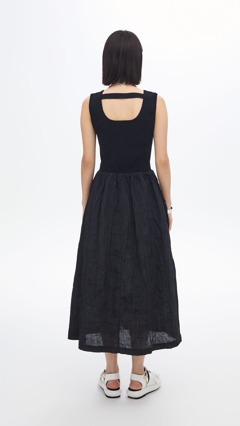 Nylon Patch Knit Dress