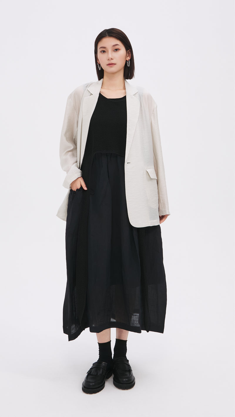 Nylon Patch Knit Dress