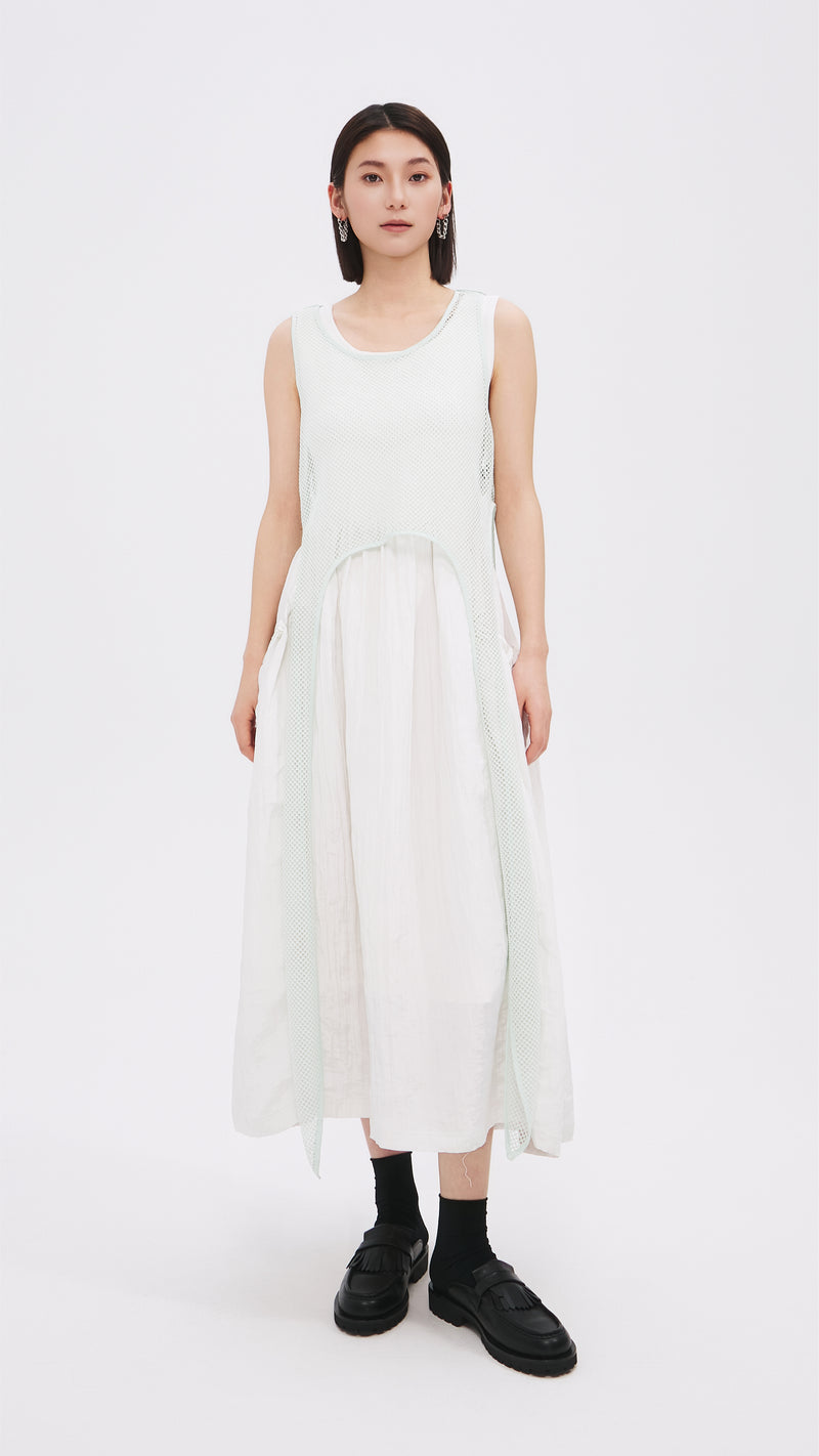 Nylon Patch Knit Dress