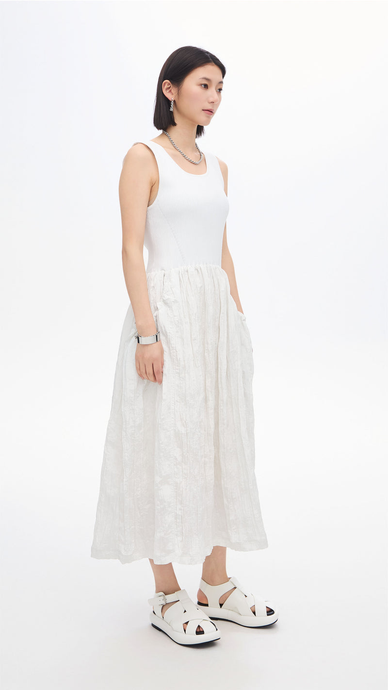 Nylon Patch Knit Dress