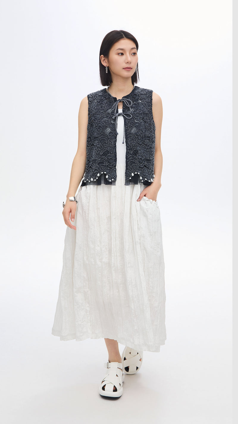 Nylon Patch Knit Dress