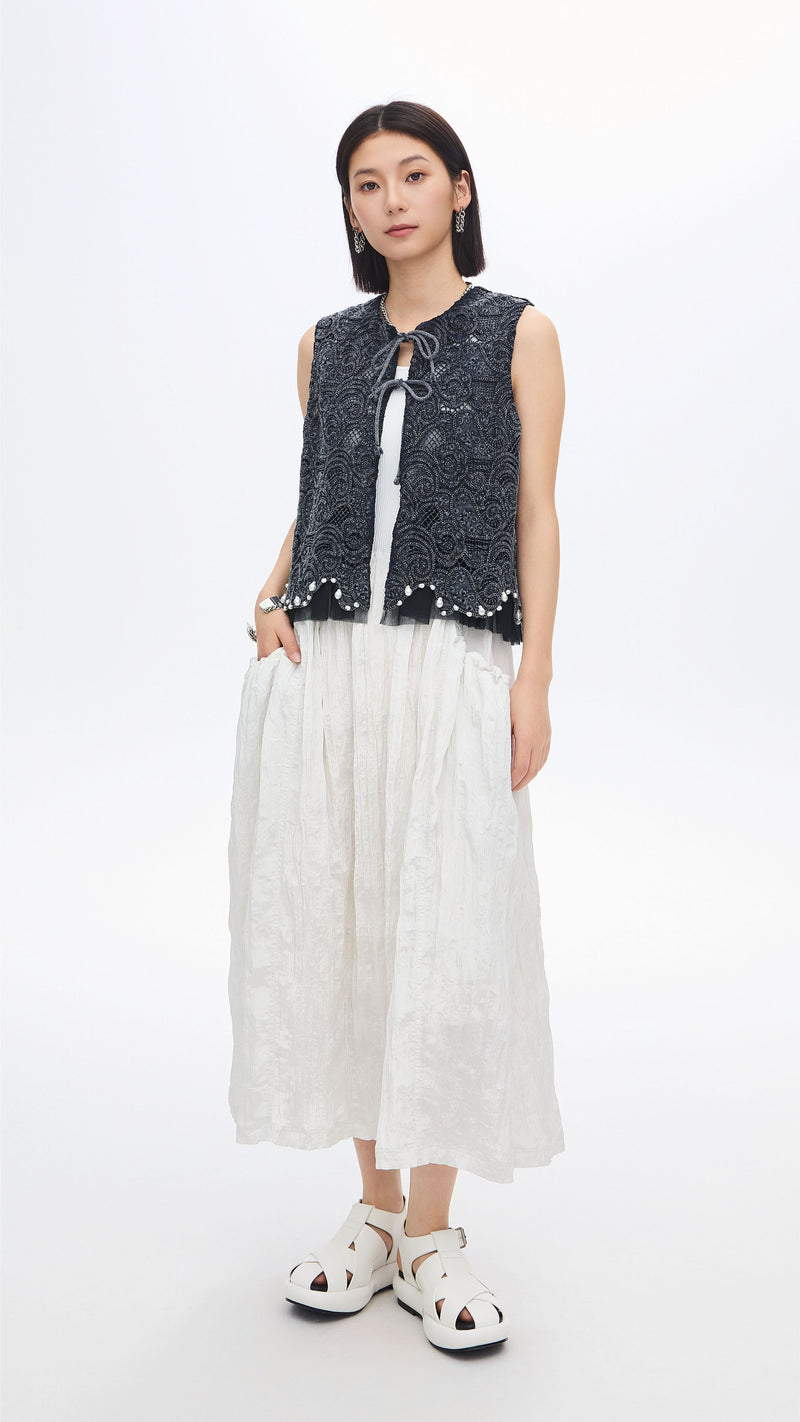 Nylon Patch Knit Dress