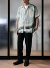 Polyester Marble Print Short Sleeves Shirt