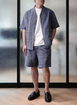 Cotton Linen Oriental Snap Button Shirt