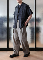 Cotton Embrodiery Open Collar Shirt