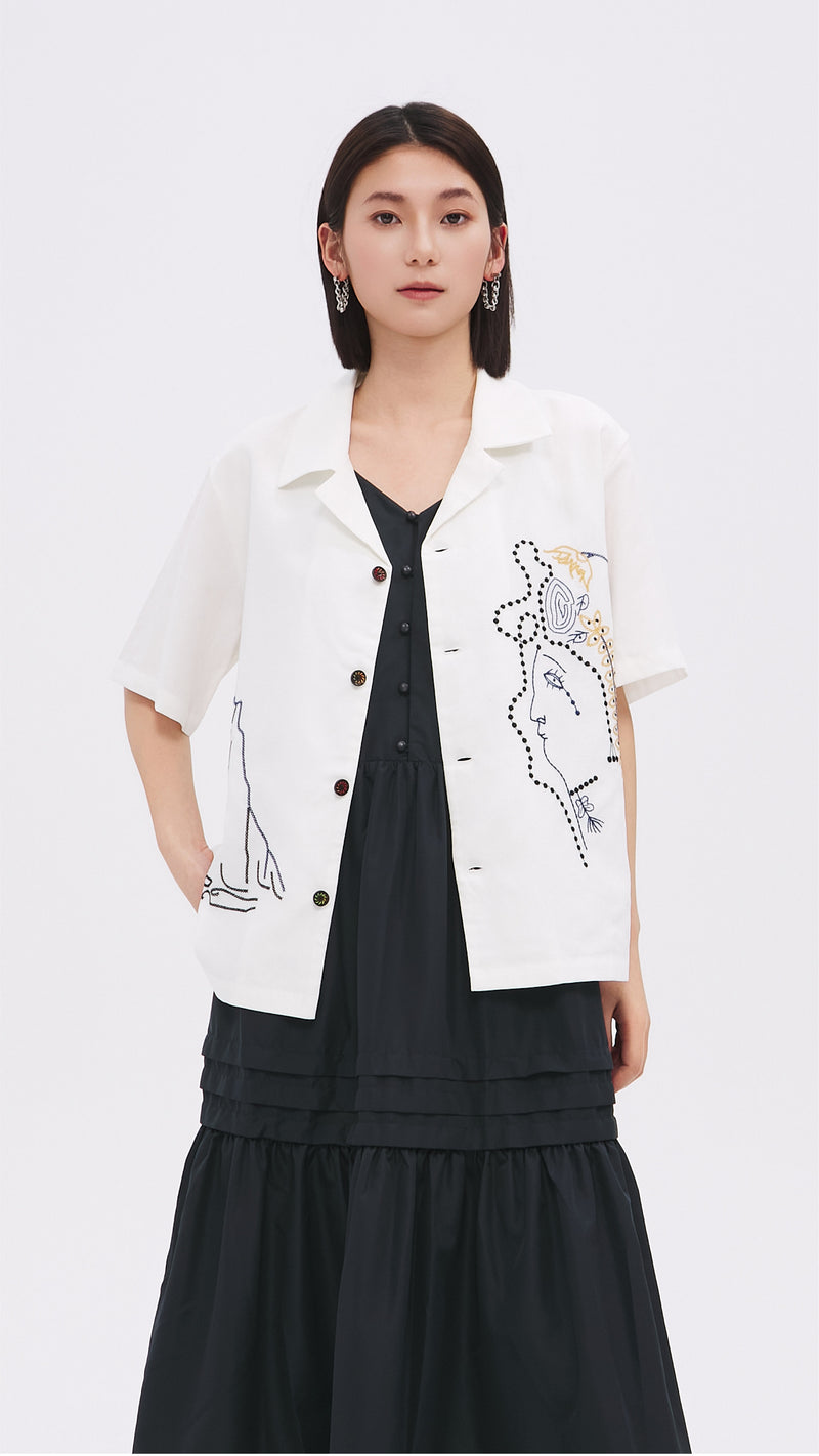 Pattern Shirt Jacket