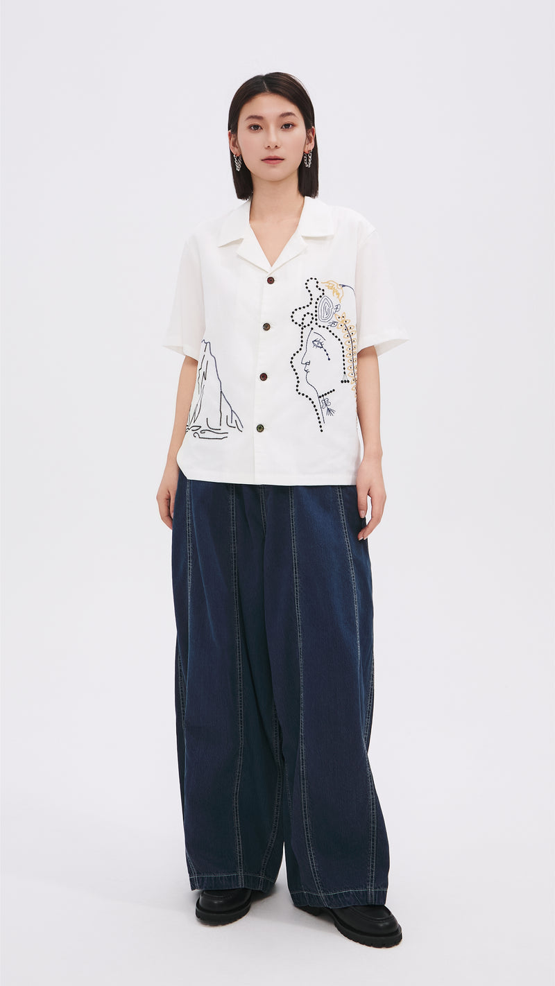 Pattern Shirt Jacket