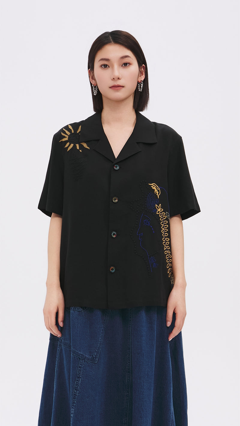Pattern Shirt Jacket
