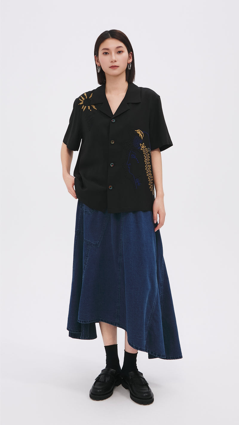 Pattern Shirt Jacket