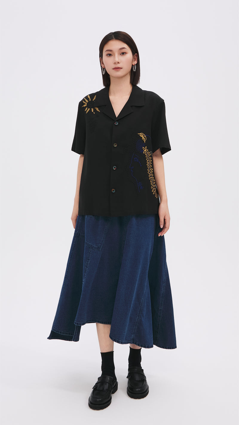 Pattern Shirt Jacket