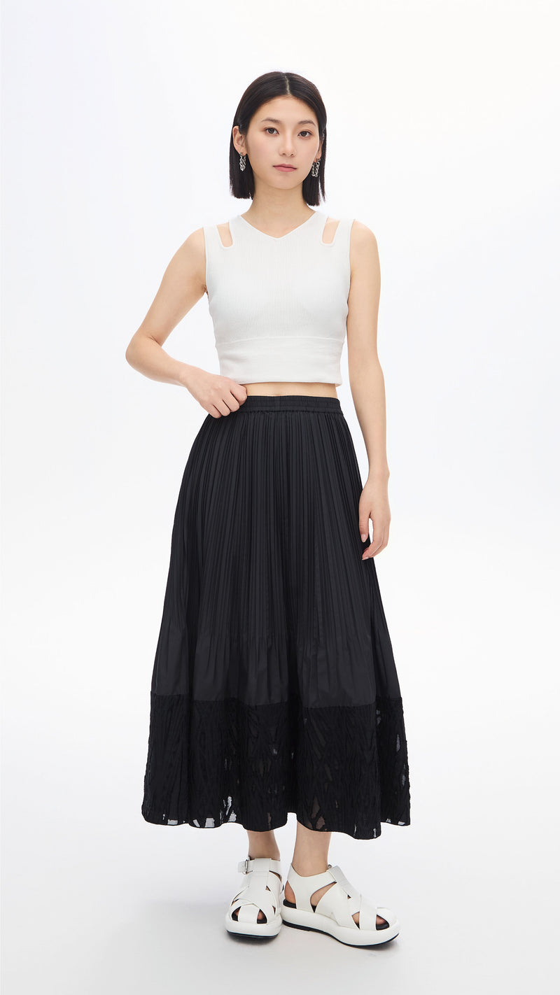 Jacquard Patch Skirt