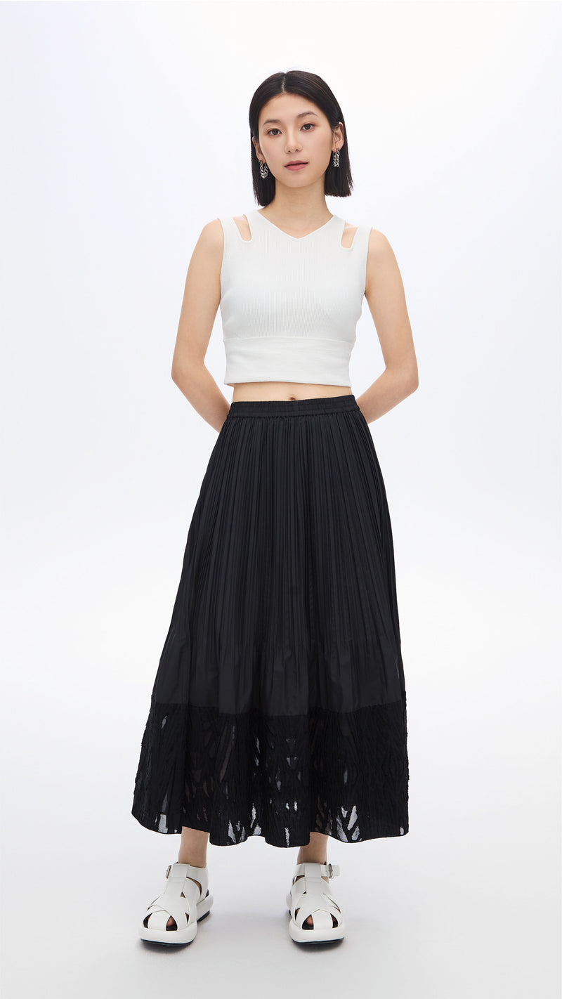Jacquard Patch Skirt
