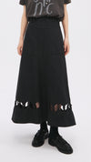 Cut Out Trims Skirt