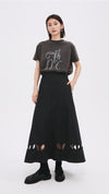 Cut Out Trims Skirt