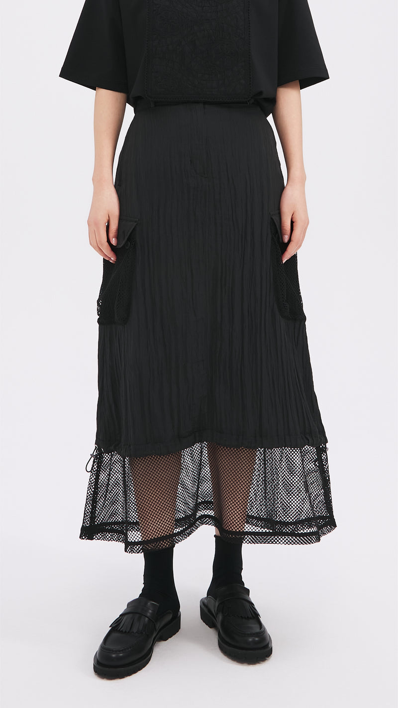 Nylon Patch Skirt